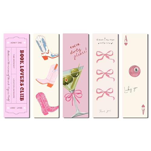 10pcs Cute Bookmarks Set, Aesthetic Bookish Gifts for Women (Pink) - color: Pink