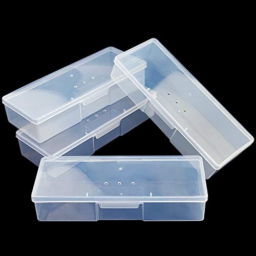 Lokyango Clear Manicure Tool Box, Personal Nail Tool Storage Box (4pcs)