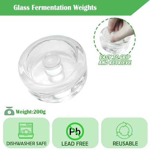 32 oz Mason Jar Fermentation Kit, 2 Pack Fermentation Jars, Fermentation Lids, Fermenting Weights and Airlocks, Complete Fermenting Kit for Making and Storing Sauerkraut（Pack of 2）
