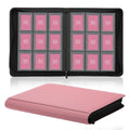 Toploader Binder, 9-Pocket 288 Cards Holder for 3"x4" Rigid Card Sleeves - color: 9Pink7