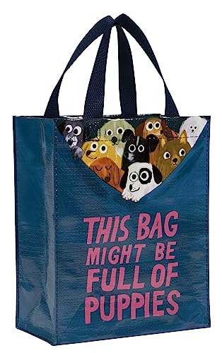 Blue Q Handy Tote Bag - Funny Reycled & Reusable Tote Bag - color: This Bag Might Be Full of Puppies