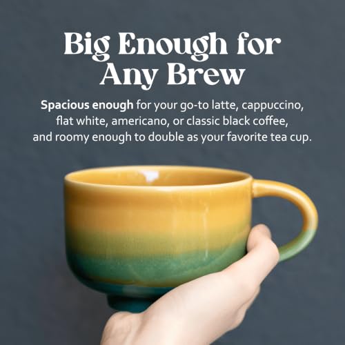 NOVA CERAMICS Amber Coffee Mug - 16 oz Ceramic Mug - Savannah - color: Savannah