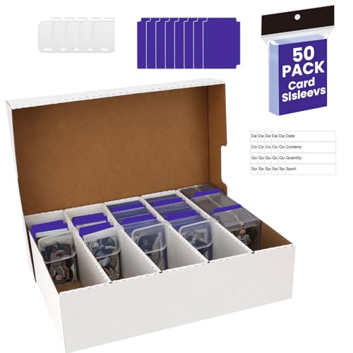 1 Pack Toploader Trading Card Storage Box,5Row 3200 Count Card Box,Bulk Box - size: 1-PACK