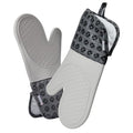 Kitchen Mama UltraShield Silicone Oven Mitts, Gem Gray - color: Gem-gray