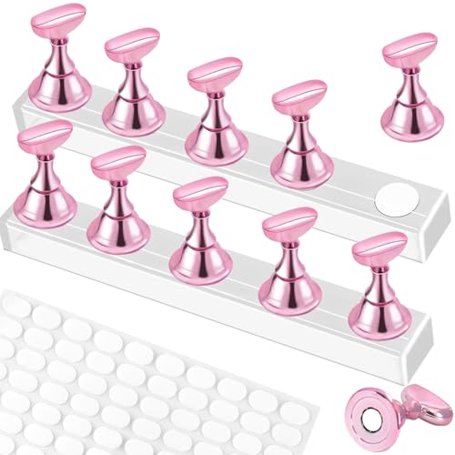 2 Sets Nail Stand for Press-On Nails, Magnetic Nail Holder for Nail Art