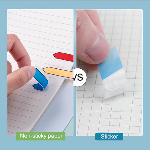 Golcellia Arrow Sticky Notes & Sign Here Tabs - 900 Page Markers for Books, 5 Color Sticky Flags with Sign Here Tabs & Stickers - Book Tabs (9-Pack Tabs) - color: Arrow Mix, size: 7.9" x 5.5"