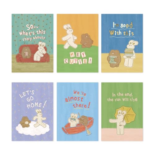 Monolike Mini Unmatched Friends Line Note 6P SET_Mini note, Pocket note, Line note, a portable note, 105x148mm, 48pages - color: Mini Unmatched Friends Line Note 6P A