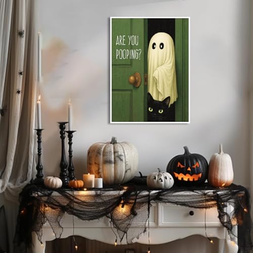 Ghost Cat Diamond Art Kits for Adults, Diamond Painting Kits for Beginner - color: JOJO-DP116