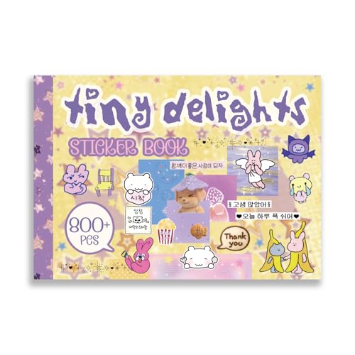 PRSTINCOL Japanese Manga Style Sticker Book with 30 Sheets of Die Cut Stickers, Over 1200 Pieces for DIY Journaling and Scrapbooking