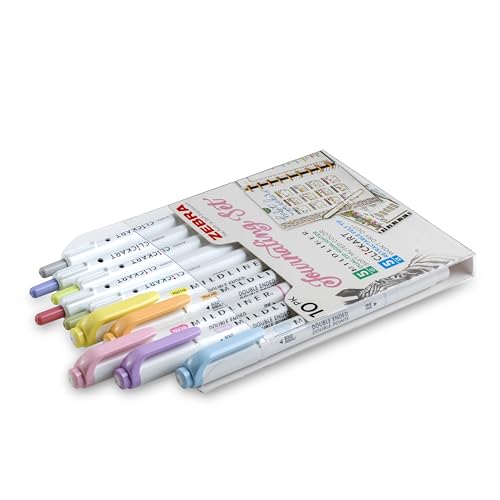 Zebra Pen Journaling Set, MILDLINER & CLiCKART, Assorted Colors, 10-Pack - style: Premium Journaling Set 12 Pack