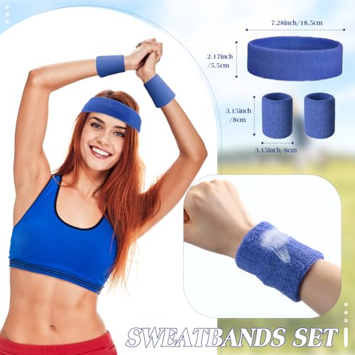 Sweatbands and Wristbands Set, Women, Men - color: Colorful