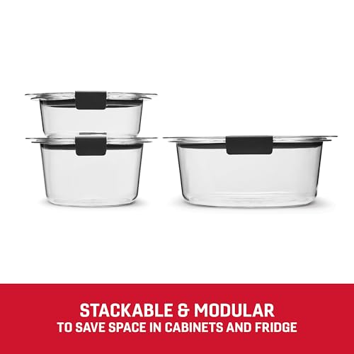 Rubbermaid Brilliance® Round Leak Proof Food Storage Containers, 6 Piece Set - size: 6-Piece (Rounds)