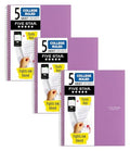 Five Star Spiral Notebook + Study App, 5 Subject, College Ruled Paper, 8-1/2" x 11", 200 Sheets, Fights Ink Bleed, Water Resistant Cover, Amethyst Purple (38748)(Pack of 3) - color: Purple, size: 1 Count (Pack of 3)