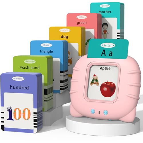 Startcan Talking Flash Cards Toys for Girls 1 2 3 4 5 6, Learn ABC, Numbers 0-100, Phrases, Objects, Adjectives, and More Dolch Sight Words,280 Cards with 560 Words/Phrases - color: 560 Dolch Sight Words: Abc, 0-100, Phrases- Pink