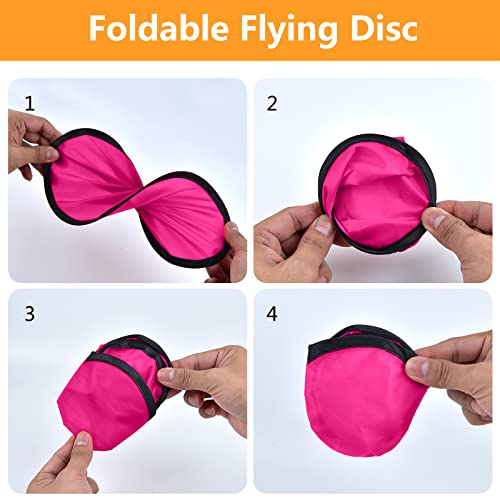 Mototo 36 Pieces Foldable Flying Disc Fans with Bag Folding Pocket Toy Set for Kids Fun Birthday Party Favors Summer Outdoor Activity Game Halloween Christmas, 6 Colors (Colorful 2) - color: Colorful 2