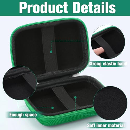 Sanwuta 4 Pcs Travel Card Games Case, Playing Card Case, Eva, Black, Green - color: Green