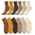MAGIARTE Womens Mini Crew Cotton Socks,6 Pairs - color: Color#17