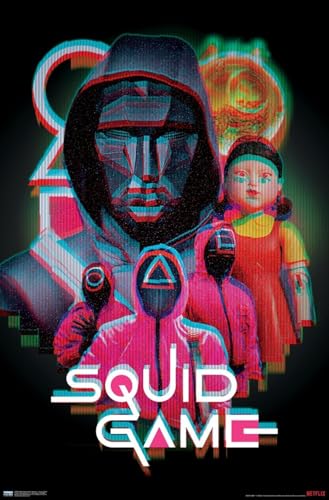 Trends International Netflix Squid Game: Season 2 - Group Glitch Wall Poster, 19L x 13W, Premium Unframed Version - color: Premium Unframed Version, size: 19"L x 13"W