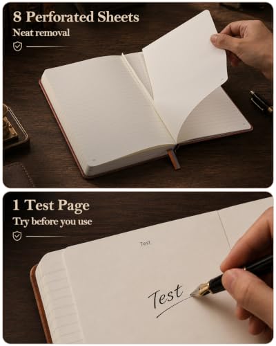 Lined Hardcover Leather Journal Notebook: A4 Journal for Women Men, Brown - color: Brown, size: 8.5"x11"