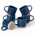 famiware Coffee Mugs Set of 6, 13 oz Mug Set, Ceramic Cup Set with Handle - color: Constellation-Abysses Blue, size: 6 Count (Pack of 1)