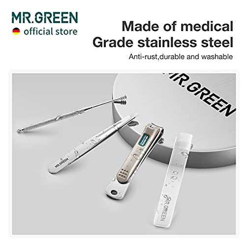 MR.GREEN Portable Manicure Sets Pedicure kits Stainless Steel Nail Clippers Tool Travel Grooming Case Nail Scissors Gift Box (Mr-6102) - color: Mr-6102