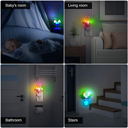 Mudder 6 Pack Mushroom Night Light,Lotus Leaves, Rose - style: Lotus Leaves, Rose