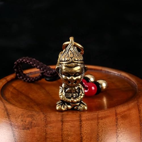 Traditional Feng Shui Good Chinese Lucky Charm Brass Keychain - style: Sun Wukong-the Monkey King