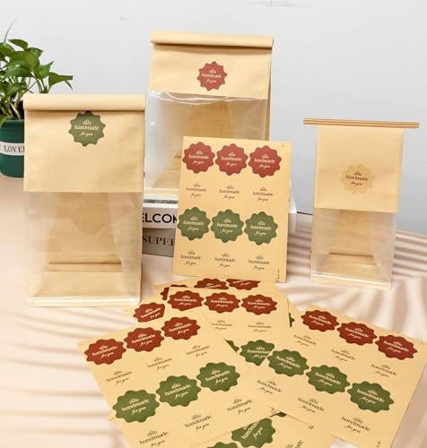 480 Lovely Cute Handmade Label Seal Sticker Handmade Bakery Decorative Sticker (Style-2)