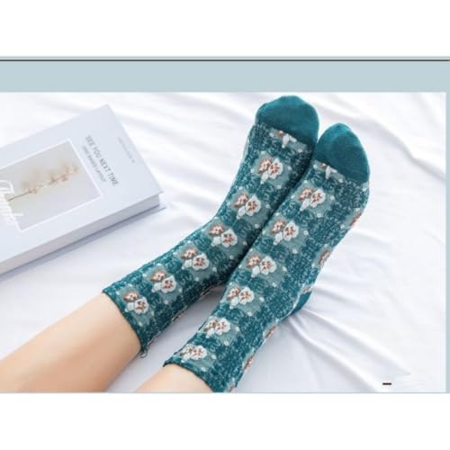 Lavish Lavender Argyle Frill Socks for Women, Dress Socks - color: 10pair-nx2+purple