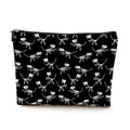 Boho Makeup Bag, Dinosaur Skeleton Cosmetic Bag Makeup Organizer Pouch - color: BoneDinosaur
