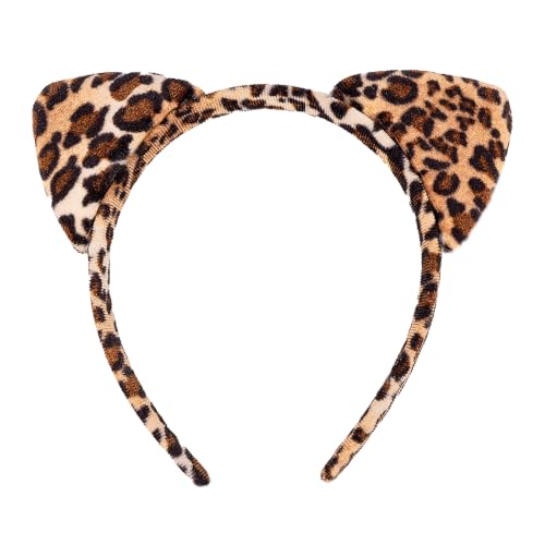 Cheetah Leopard Ears Headband Wild Jungle Animal Headwear - color: Gradient Cheetah