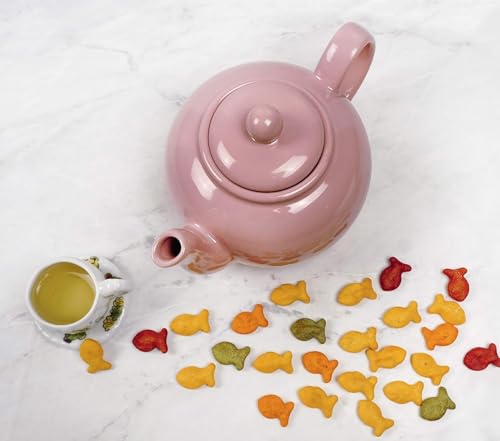 RSVP International Stoneware Teapot Collection, Microwave and Dishwasher Safe, 16 oz, Pink - color: Pink, size: 16 oz