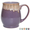 Bosmarlin Extra Large Ceramic Coffee Mug, 24 Oz, Dishwasher and Microwave Safe, Big Oversized Tea Cup, Reactive Glaze (Deep Purple) - color: Deep Purple