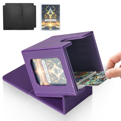 Card Deck Box for MTG Commander, Deck Case Holds 100 Double-Sleeved Cards - color: Purple, size: 1 Box