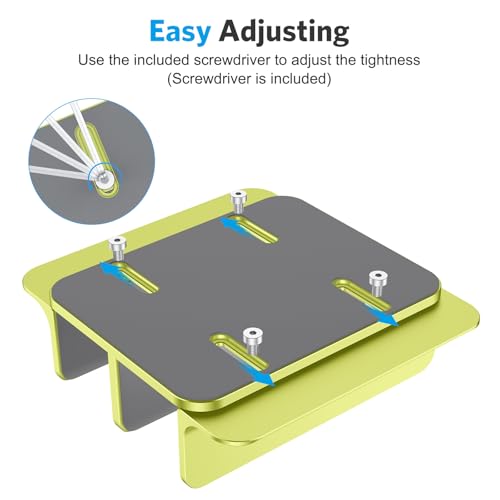 OMOTON Dual Vertical Desk Laptop Stand Holder, Fits MacBook Air/Pro, Citron - color: Citron