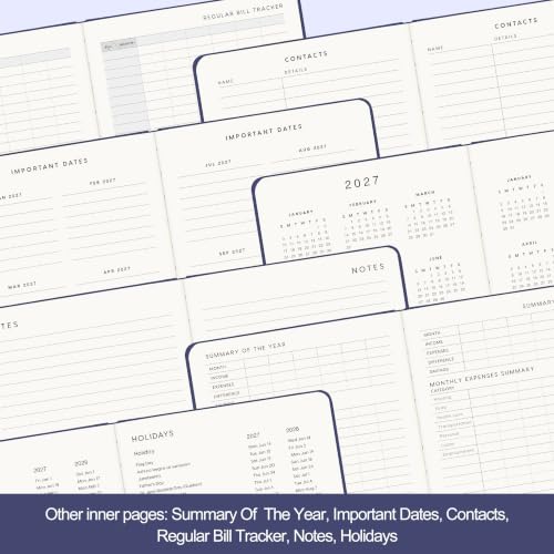 &And Per Se 2027 Planner, 12-Month Monthly & Weekly, 2027 Calendar Planner with 100gsm Paper, A5 Hardcover Faux Leather, 5.7" x 8" (Royal Blue) - color: Royal Blue, size: 5.7" x 8"(Jan 2027-Dec 2027)
