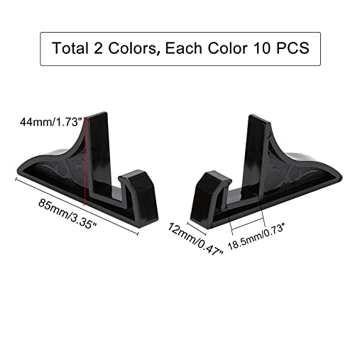 PH PandaHall 20pcs Easel Stands Plastic Photo Frame Display Stands Black Clear Plate Stand Holder Picture Display Easel for Book Plate Plaque Photo Platter Collectibles Desktop Party Home Decoration