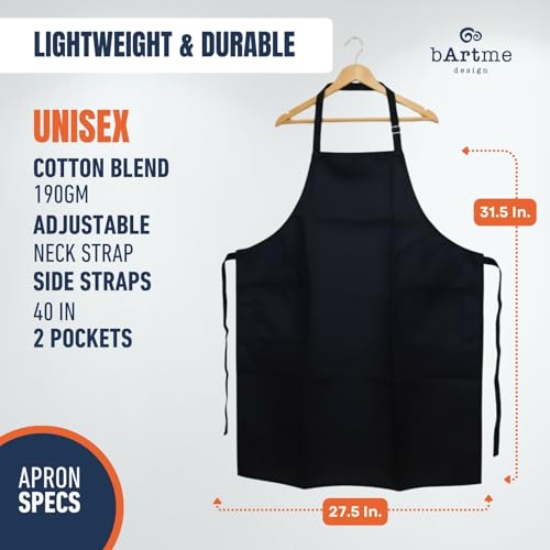 Funny Cooking Apron - Dad, Mom Kitchen Chef Grilling Aprons - 2 Pockets & Long Straps - Men & Women - color: Let's Cook Stuff