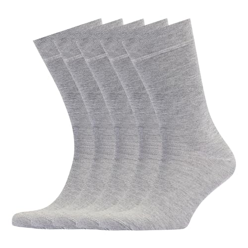 VRD Men's Dress Socks Bamboo Rayon, 5-Pack Crew Socks, Multiple Colors and Designs, Shoe Size 8-13, Gift Box - color: 13: Light Grey, 5-pack Solid