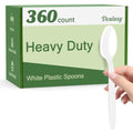 Dealusy 360 Count White Plastic Spoons Disposable - color: White