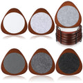 Newtay 6 Pcs Mid Century Modern Coasters Wood Absorbent Coaster,Light Gray - color: Light Gray