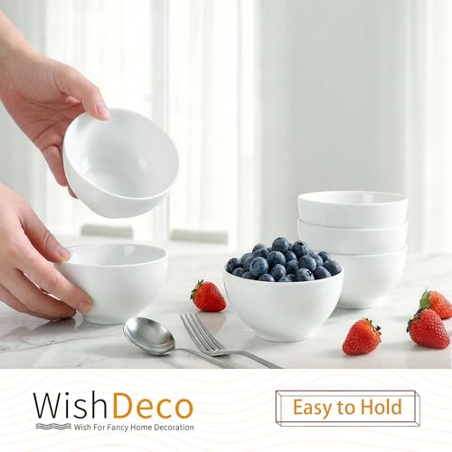WishDeco Small Bowls Set of 6, Ceramic Dessert Bowls 10 oz - size: 10 oz