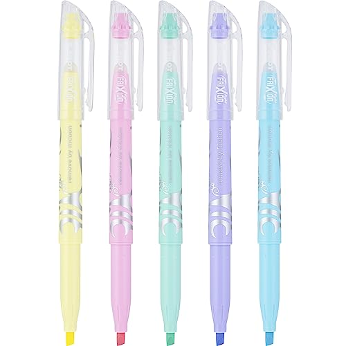 PILOT FriXion Erasable Highlighters, Chisel Tip, Assorted Color Inks, 5pk - color: Blue / Pink / Yellow / Green / Purple