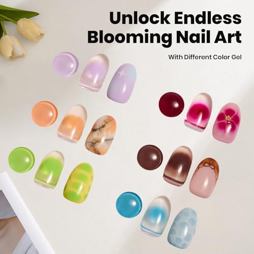 Beetles Blooming Gel for Nails Easy Blooming Nail Art Gel - color: D-Clear-1