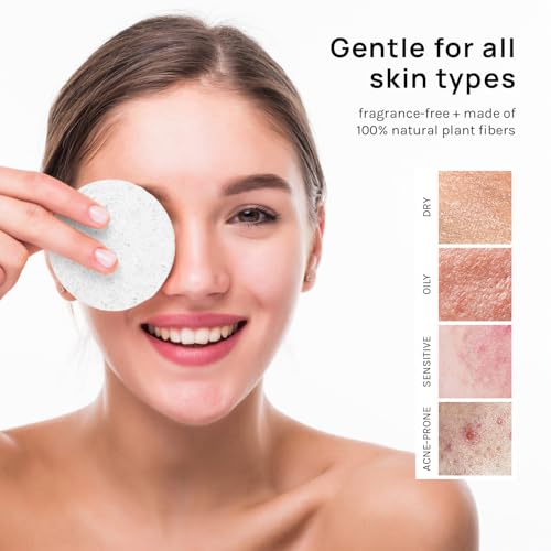 AOA Studio 50-Count Compressed Facial Sponges 100% Natural Cosmetic Spa Sponges for Facial Cleansing, Exfoliating Mask, Remove for Makeup, Dead Skin, and Dirt (White, 50 counts) - color: White, size: 1 Count (Pack of 50)