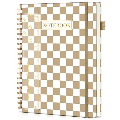 UEBZFOCS Graph Paper Notebook, Spiral Notebook Journal 8.5” x 11”, A4 Large Grid Notebooks for Women Men, 100 GSM Graph Paper, Hardcover Spiral Graphing Journals for Work School Engineering, Gingham - color: Gingham, size: Graph