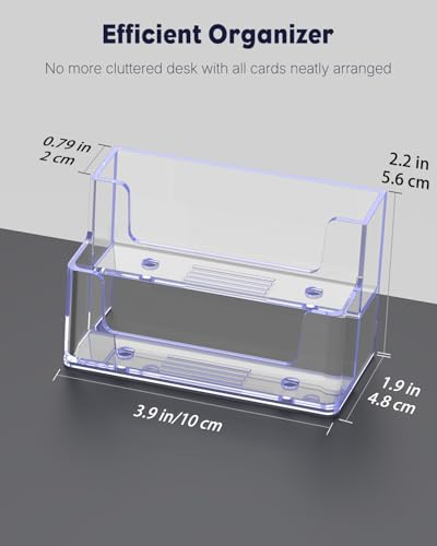 Uniclife 2 Pack Acrylic Business Card Holder for Desk, 120 Card Capacity - color: 2 Slot, size: 2 Pack