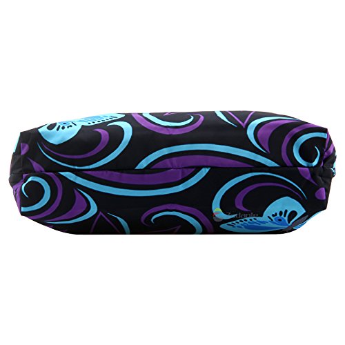 Beach Tote Bags Travel Shopping Bag With Zippered for Women - color: Purpleline