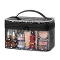 Star Clear Makeup Bag, Waterproof Travel Cosmetic Bag Toiletry bag,Black - color: Black
