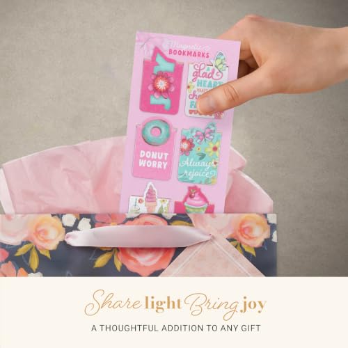 Christian Art Gifts Cute Magnetic Bookmark Set with Bible Verses - color: Sprinkled With Joy